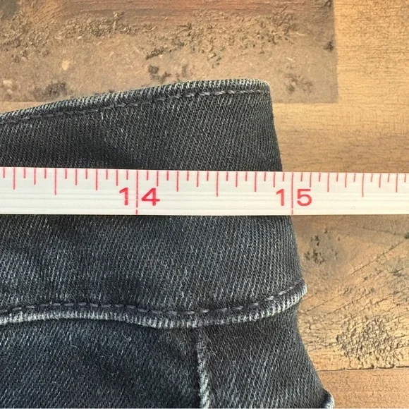 FRAME Denim Le High Flare Black Wash Jeans Womens 30 Lightly Distressed Grunge - Picture 9 of 13